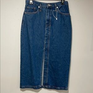 Classic Blue Denim Skirt